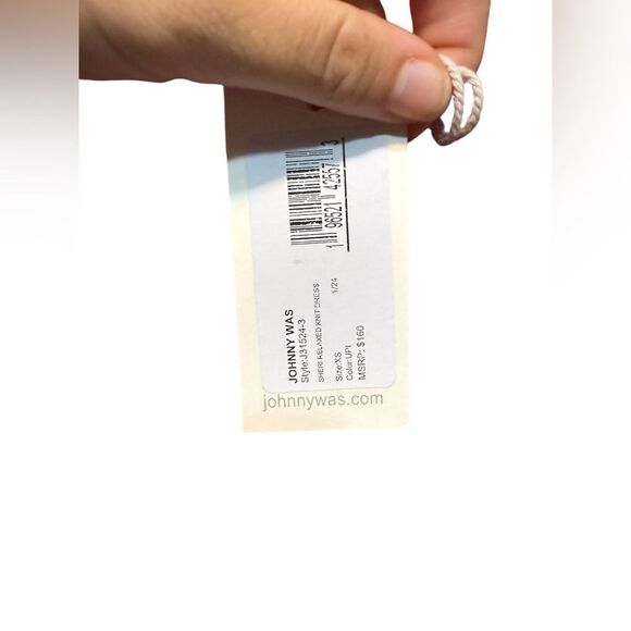 Johnny Was Sheri Relaxed Floral Embroidered Pink Knit Dress Women Size XS NWT - Picture 7 of 7